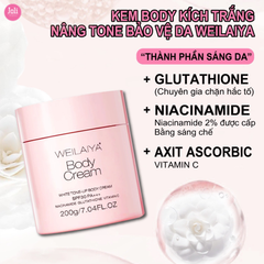 Kem Dưỡng Trắng Da Nâng Tông Weilaiya White Tone-Up Body Cream 200g