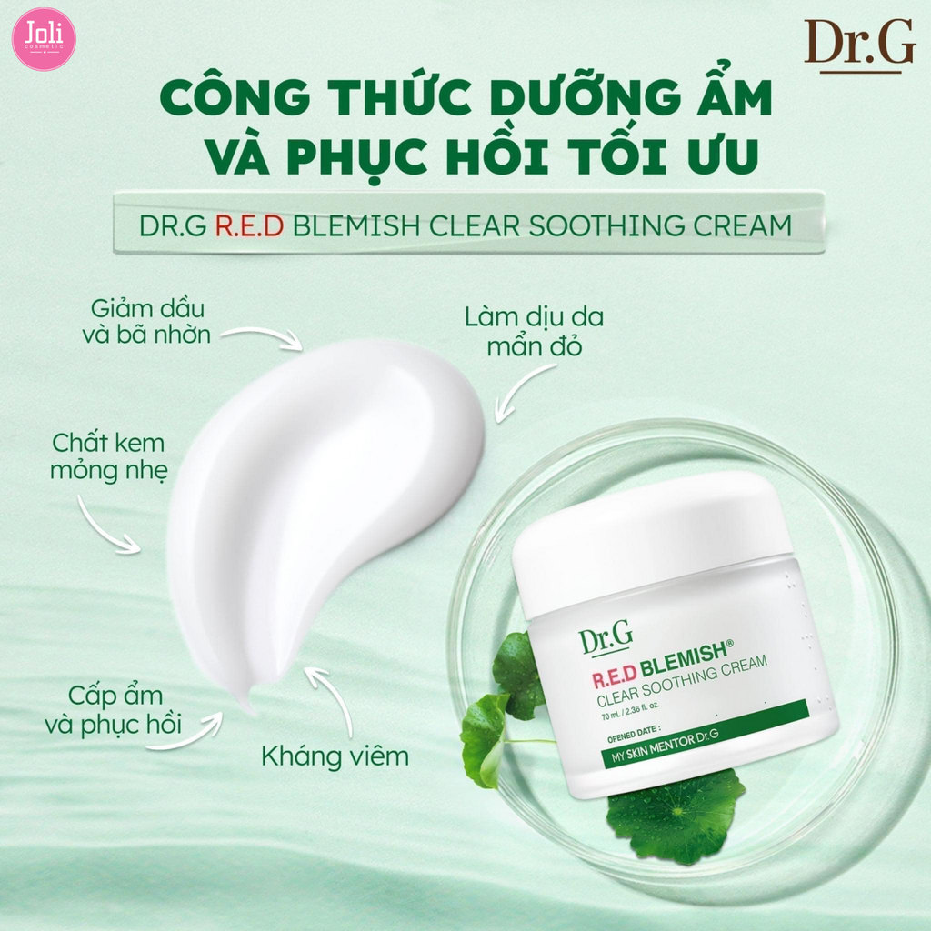 Bộ Chăm Sóc Da Dr.g R.E.D Blemish Clear Soothing Cream Bonus Set