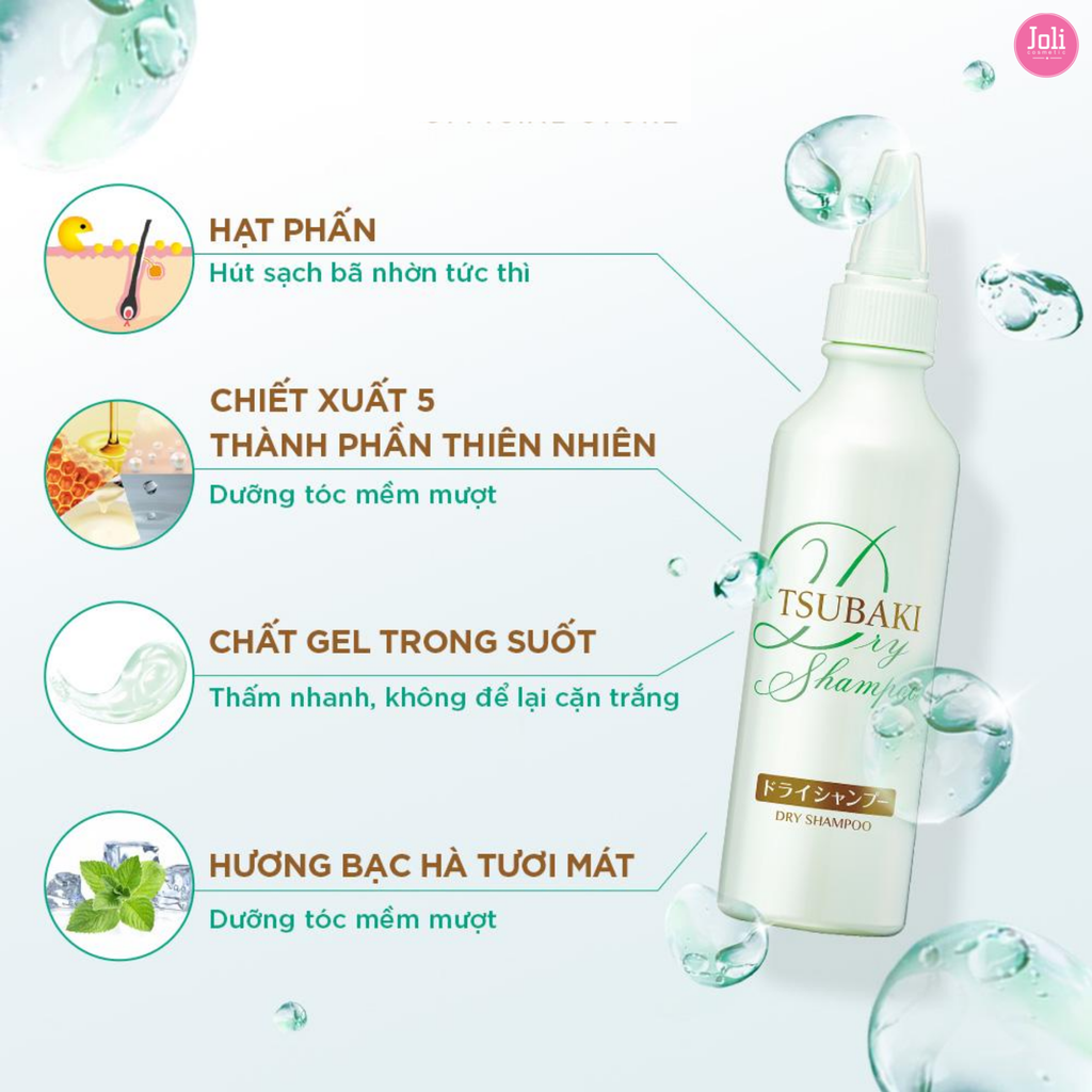 Dầu Gội Khô Tsubaki Dry Shampoo 180ml