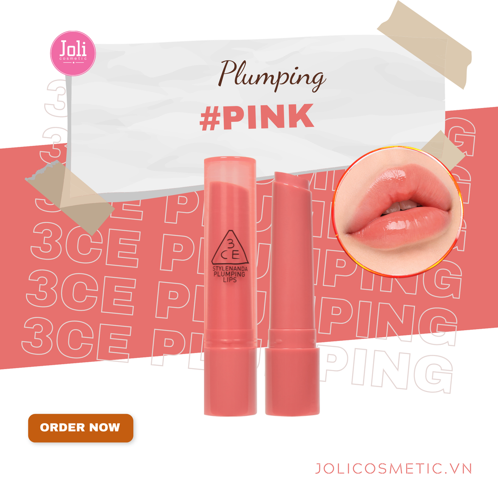 Son Dưỡng Bóng Có Màu 3CE Plumping Lips