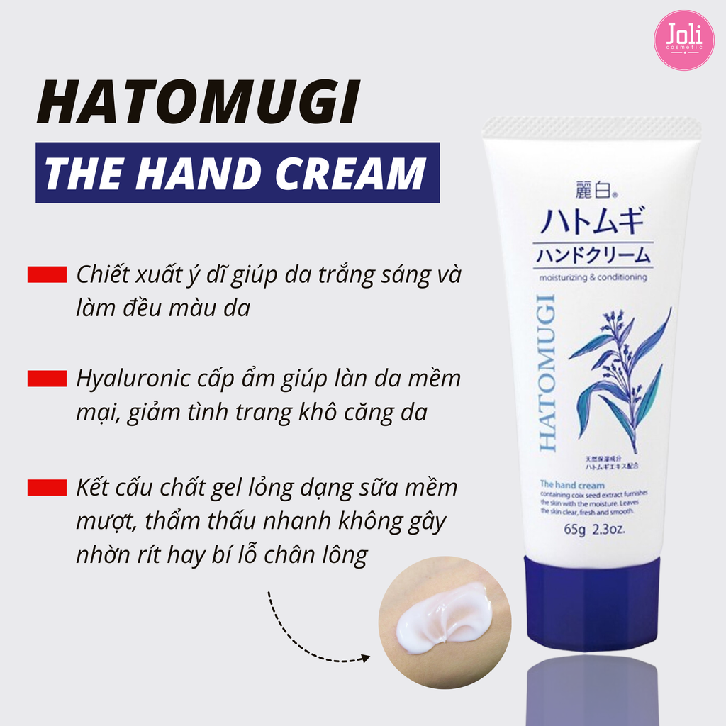 Kem Dưỡng Tay Hatomugi The Hand Cream 65g