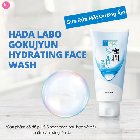 Sữa Rửa Mặt Dưỡng Ẩm Hada Labo Gokujyun Hydrating Face Wash 100g