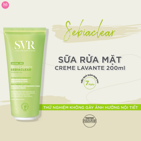 Sữa Rửa Mặt Dạng Sữa Cho Da Dầu SVR Sebiaclear Creme Lavante 200ml