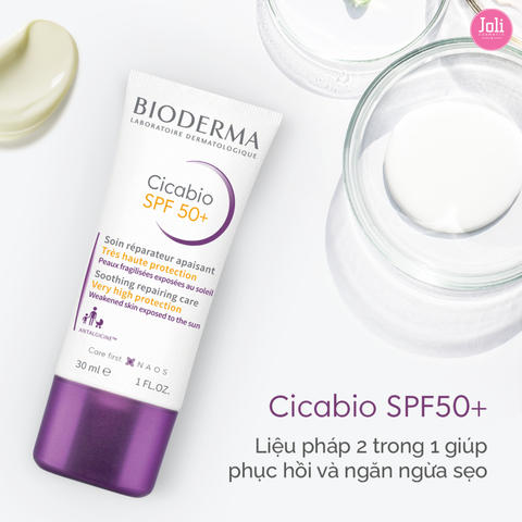 Kem Dưỡng Chống Nắng Phục Hồi Da Bioderma Cicabio SPF50+ Soothing Repairing Care 30ml