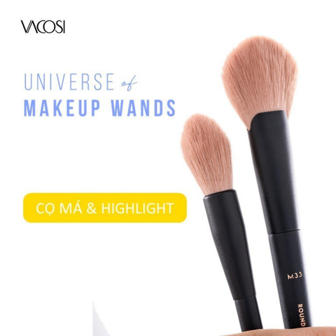 Cọ Má & Highlight Hình Quạt Bầu Vacosi M33 Round Fan Brush