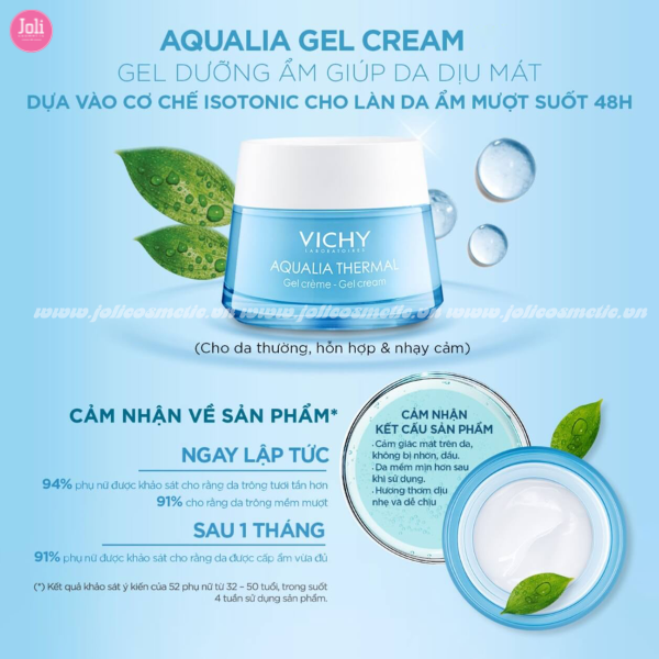 Gel Dưỡng Cấp Ẩm Vichy Aqualia Thermal Rehydrating Cream-Gel 50ml