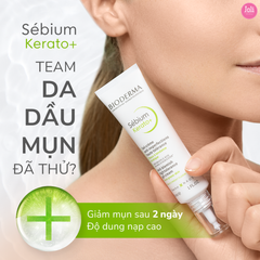 Kem Dưỡng Giảm Mụn Và Thâm Mụn Bioderma Sébium Kerato+ 30ml