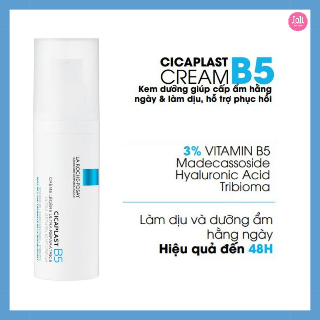 Kem Dưỡng Cấp Ẩm, Làm Dịu, Phục Hồi Da La Roche-Posay Cicaplast B5 Ultra-Repair Light Cream 40ml