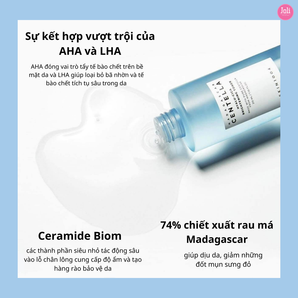 Nước Hoa Hồng Cấp Ẩm Dưỡng Sáng Da Skin1004 Madagascar Centella Hyalu-cica Brightening Toner 210ml