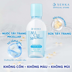 Nước Sữa Tẩy Trang Hai Lớp Làm Sạch Senka All Clear Milky Water 70ml