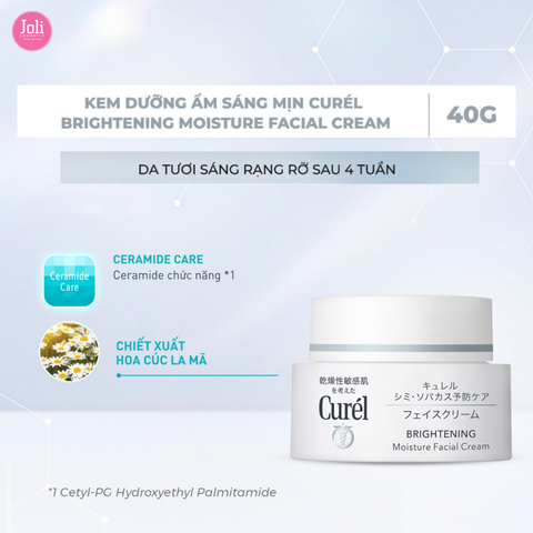 Kem Dưỡng Ẩm Trắng Da Cho Da Nhạy Cảm Curel Brightening Moisture Facial Cream 40g