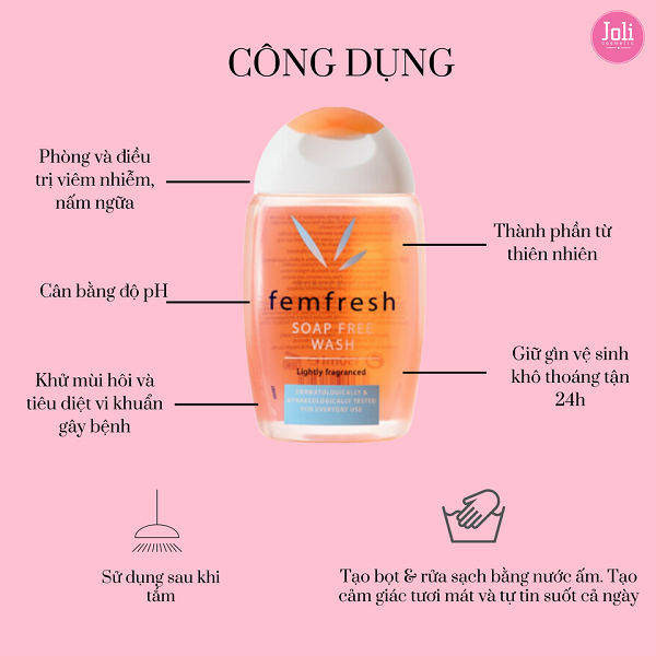 Dung Dịch Vệ Sinh Phụ Nữ Femfresh Lightly Fragranced Soap Free Wash 150ml