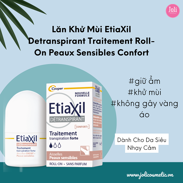 Lăn Khử Mùi EtiaXil Detranspirant Traitement Roll-On 15ml