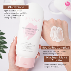 Kem Dưỡng Thể Body Dưỡng Trắng Da Ban Đêm WHISIS Premium Glutathione Whitening Body Lotion 200ml