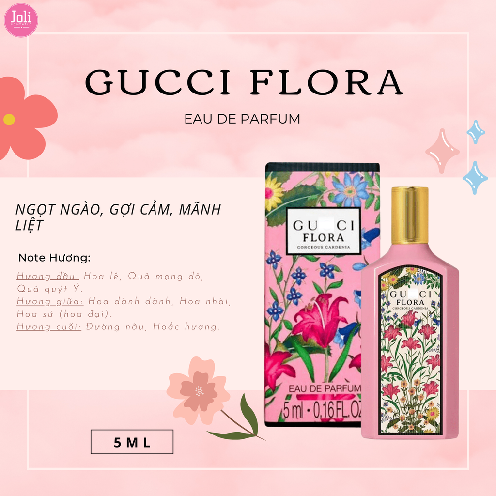 Nước Hoa Mini Nữ Gucci Flora Gorgeous Gardenia EDP 5ml