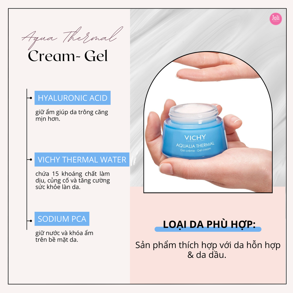 Gel Dưỡng Cấp Ẩm Vichy Aqualia Thermal Rehydrating Cream-Gel 50ml