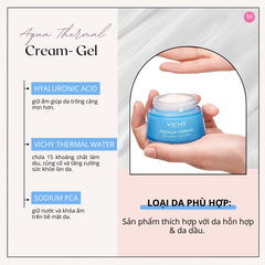 Gel Dưỡng Cấp Ẩm Vichy Aqualia Thermal Rehydrating Cream-Gel 50ml