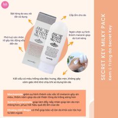 Kem Ủ Trắng Da Dành Cho Cơ Thể Secret Key Snow White Milky Pack 200g