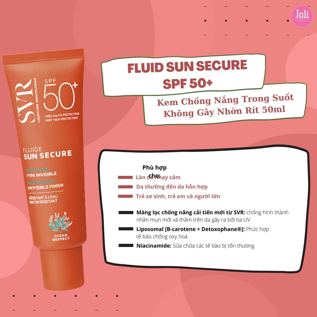 Kem Chống Nắng Trong Suốt SVR Sun Secure Fluide SPF50+ 50ml