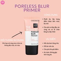 Kem Lót Làm Đều Màu Da Catrice The Perfector Poreless Blur Primer With Niacinamide 30ml