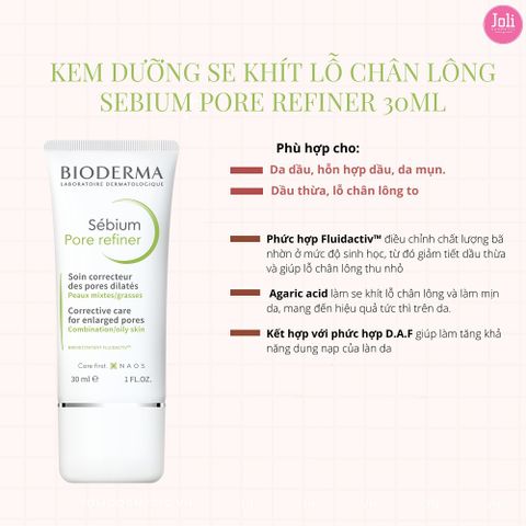 Kem Dưỡng Se Khít Lỗ Chân Lông Bioderma Sébium Pore Refiner 30ml