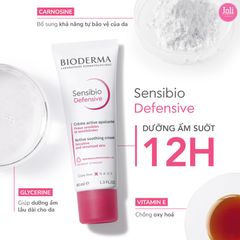 Kem Dưỡng Làm Dịu Phục Hồi Da Bioderma Sensibio Defensive Cream 40ml