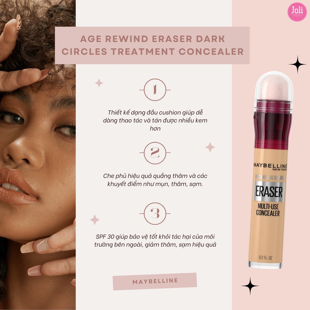 Bút Cushion Che Khuyết Điểm Maybelline Instant Age Rewind Eraser Dark Circles Treatment Concealer 6ml