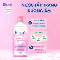 Nước Tẩy Trang Biore Soften Up Dưỡng Ẩm Da Perfect Cleansing Water 400ml