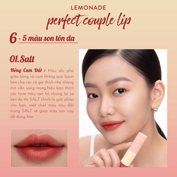 Son Kem Lì 2 Đầu Lemonade Perfect Couple Lip Version 2