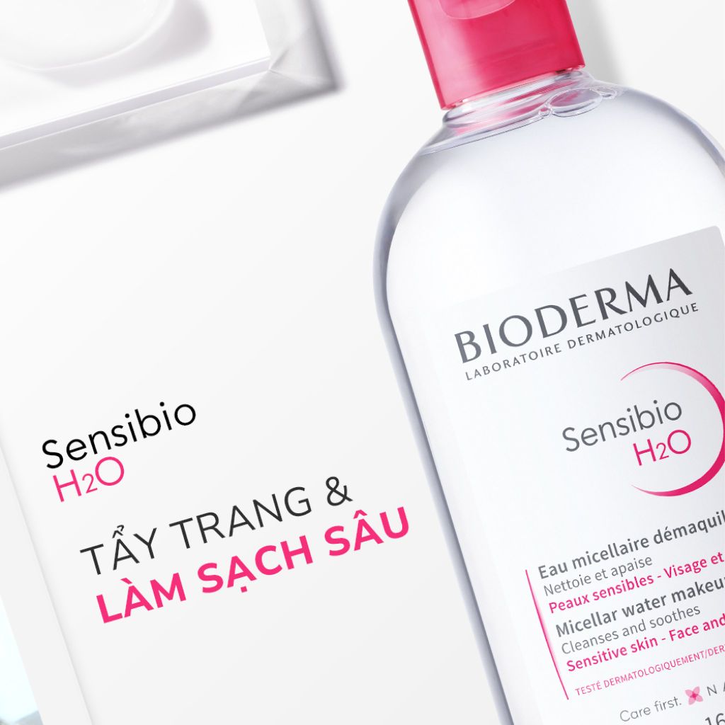 [COMBO] Nước Tẩy Trang Dành Cho Da Nhạy Cảm Bioderma Sensibio H2O 500ml