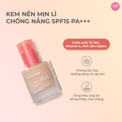 Kem Nền Cathy Doll Cover Matte Foundation SPF15 PA +++ 30g