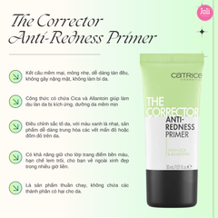 Kem Lót Làm Đều Màu Da Cho Da Mẩn Đỏ Catrice The Corrector Anti-Redness Primer With Cica & Allantoin 30ml