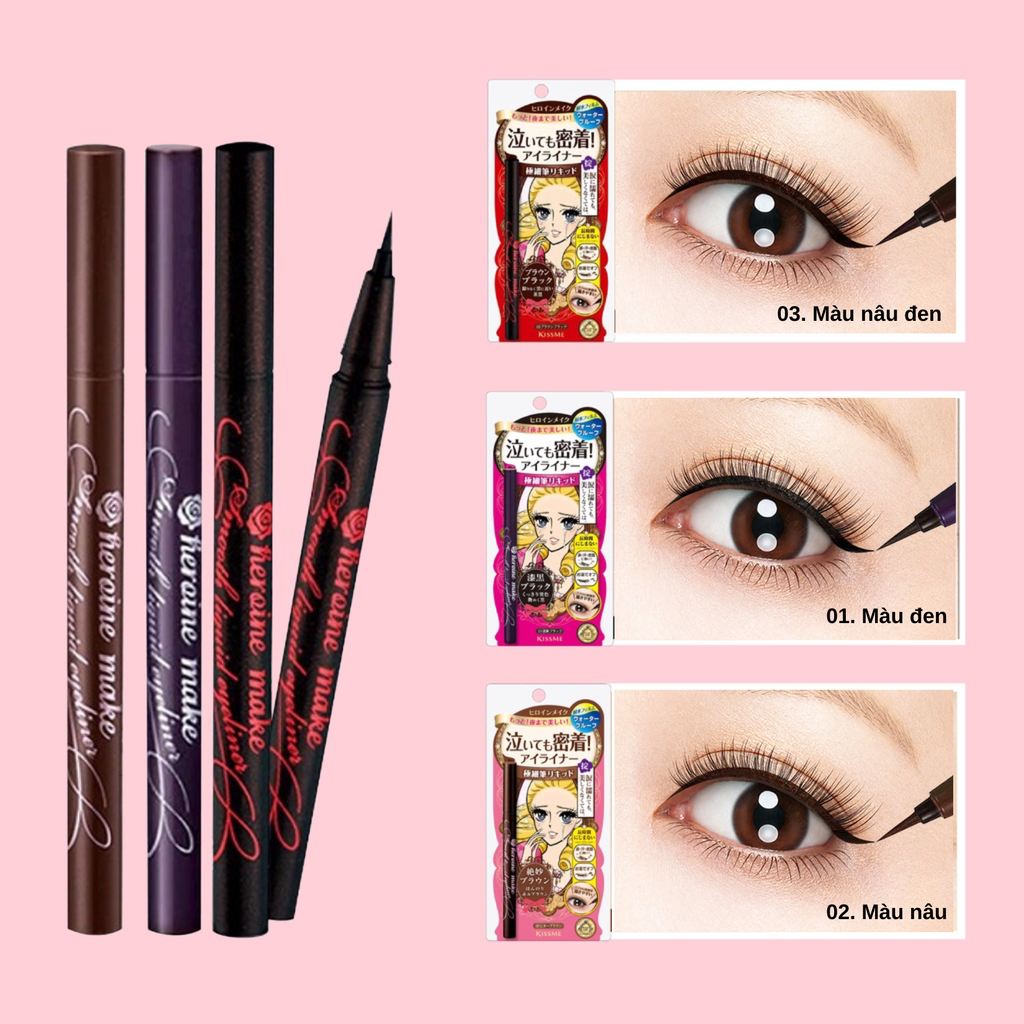 Bút Kẻ Mắt Nước Kissme Heroine Smooth Liquid Eyeliner