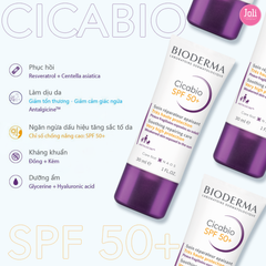 Kem Dưỡng Chống Nắng Phục Hồi Da Bioderma Cicabio SPF50+ Soothing Repairing Care 30ml