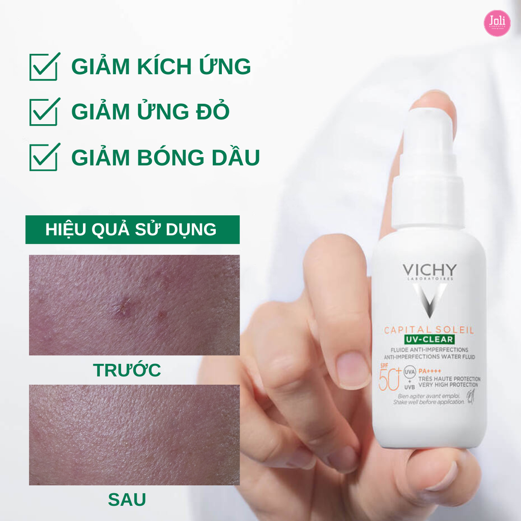 Kem Chống Nắng Cho Da Dầu Mụn Vichy UV-Clear Anti-Imperfections Water FLuid 40ml