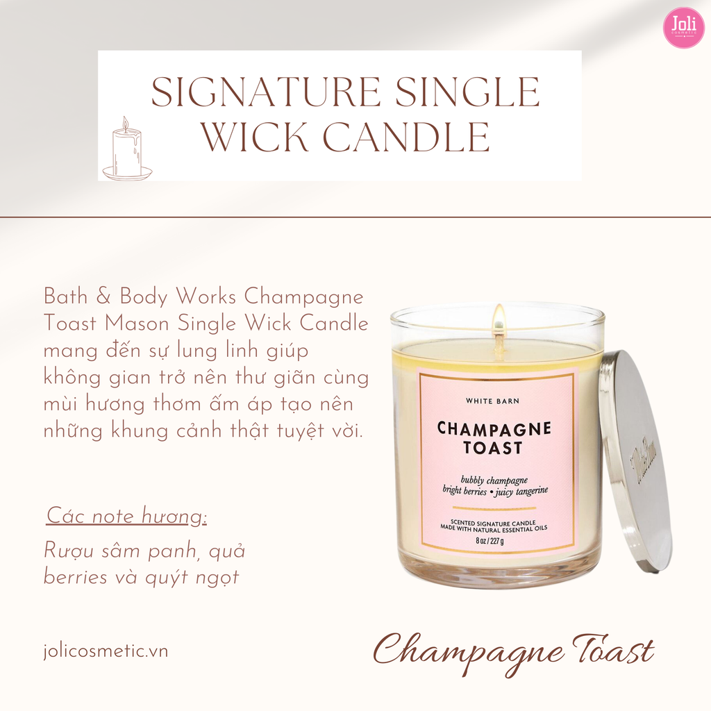 Nến Thơm Bath & Body Works Single Wick Candle 227g