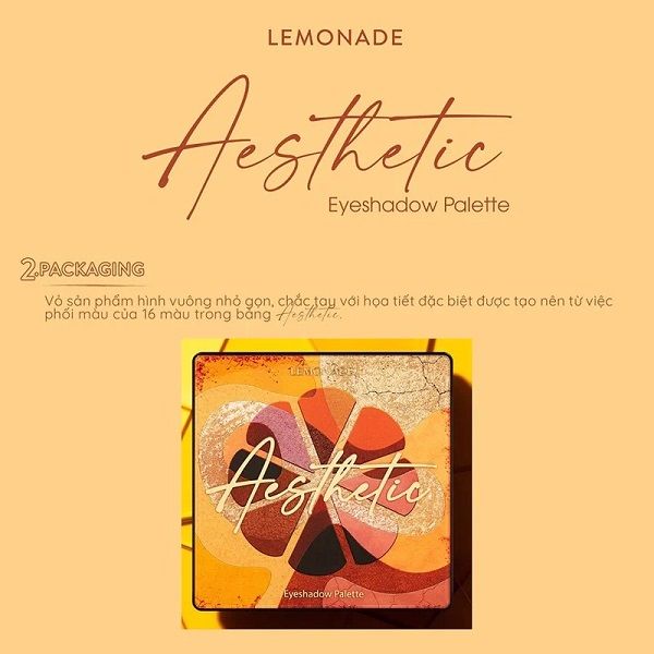 Bảng Phấn Mắt 16 Ô Lemonade Aesthetic Eyeshadow Palette 20.8g