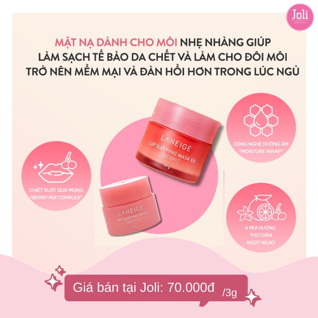 Mặt Nạ Ngủ Môi Laneige Mini Hương Quả Mọng 3g