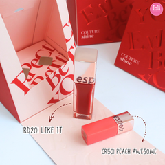 Set Son Kem Espoir Couture Lip Tint Shine (RD201 Like It 8.5g + Lip Tint Shine Mini Peach 3g)