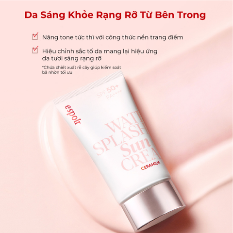 Kem Chống Nắng Dưỡng Ẩm Espoir Water Splash Sun Cream Ceramide SPF50+ PA++++ 20ml