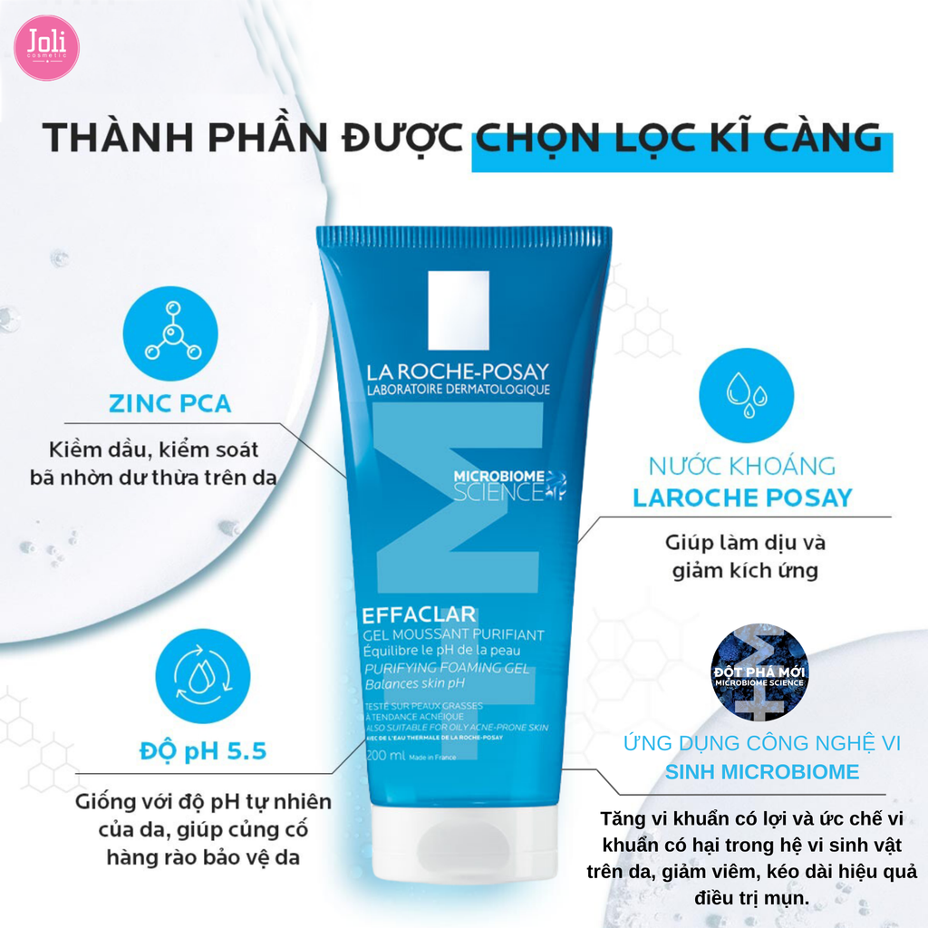 Gel Rửa Mặt Cho Da Dầu Nhạy Cảm La Roche-Posay Effaclar Purifying Foaming Gel For Oily Sensitive Skin