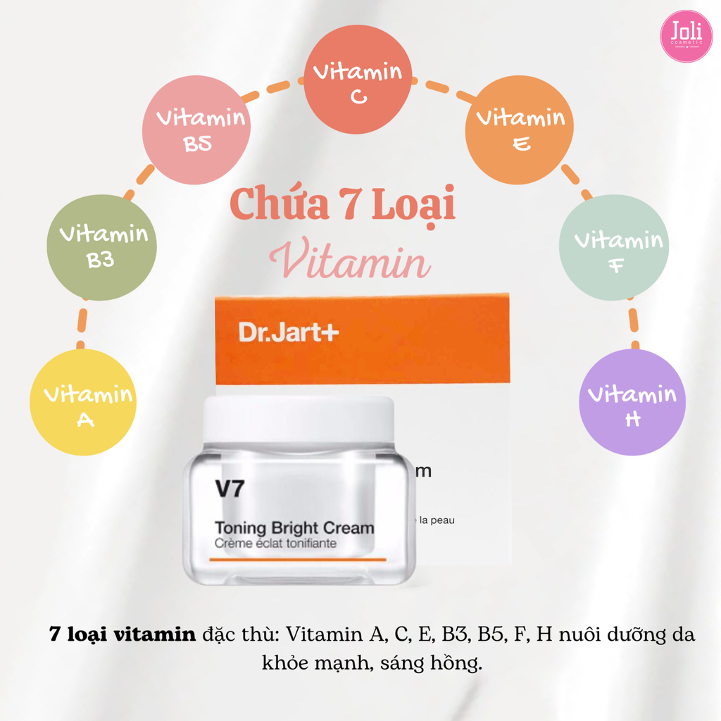 Kem Dưỡng Trắng Tái Tạo Da Giảm Thâm Nám Dr.Jart+ V7 Toning Bright Cream