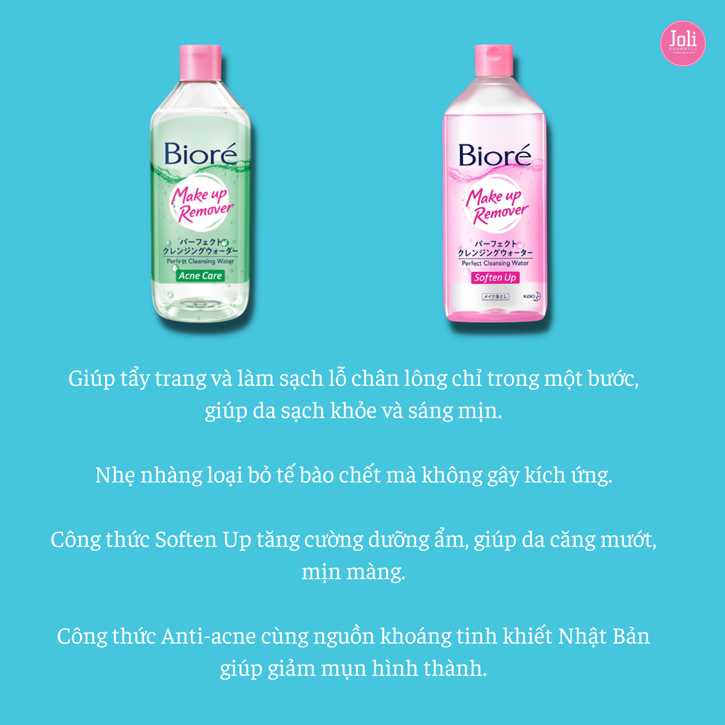 Nước Tẩy Trang Biore Soften Up Dưỡng Ẩm Da Perfect Cleansing Water 400ml