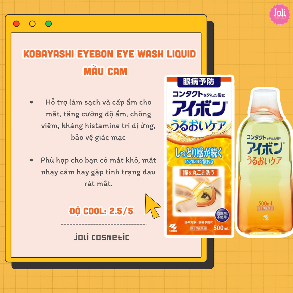 Dung Dịch Rửa Mắt Bảo Vệ Phục Hồi Kobayashi Seiyaku Eyebon Eye Wash Liquid