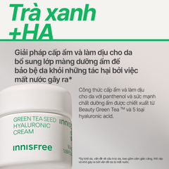 Kem Dưỡng Ẩm innisfree Green Tea Seed Hyaluronic Cream 50ml