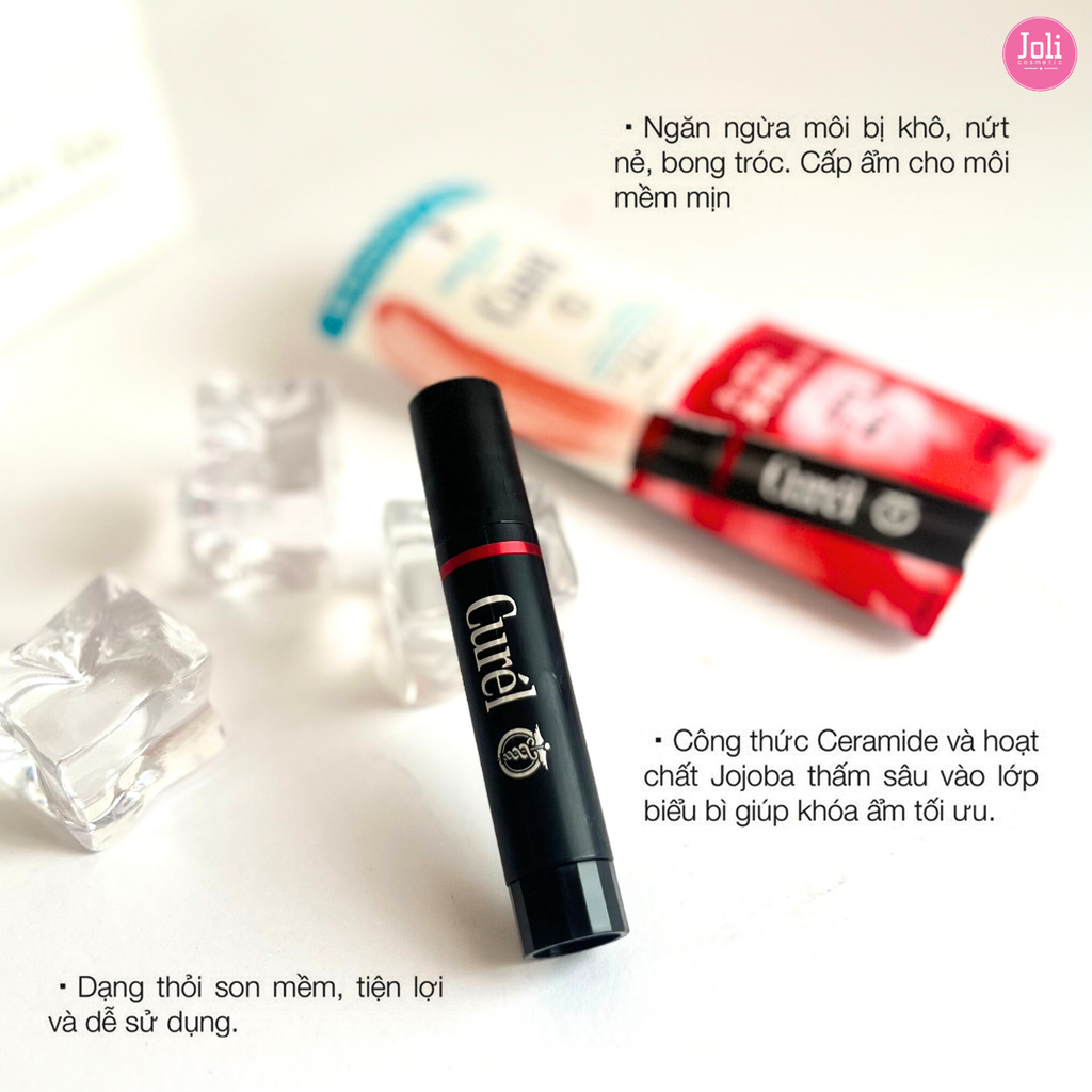 Son Dưỡng Môi Cấp Ẩm Chuyên Sâu Màu Đỏ Curel Intensive Moisture Care Moisture Lip Care Cream Red 4.2g