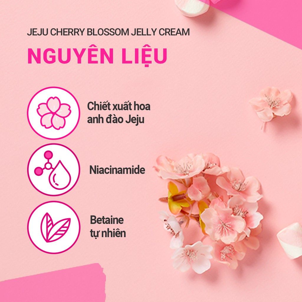 Kem Dưỡng Ẩm & Trắng Da Innisfree Jeju Cherry Blossom Jelly Cream 50ml