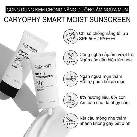 Kem Chống Nắng Caryophy Smart Moist Sunscreen SPF50+ PA++++ 50ml