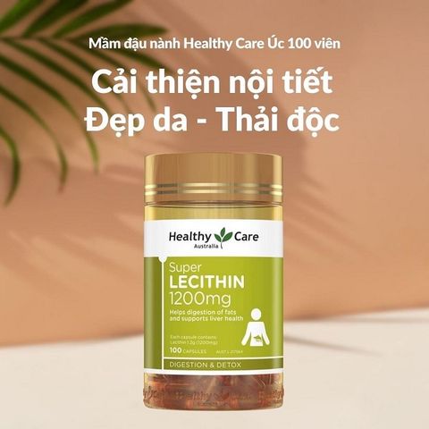 Viên Uống Mầm Đậu Nành HealthyCare Super Lecithin 1200mg 100 viên