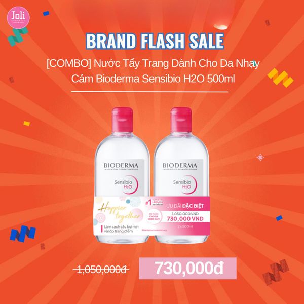 [COMBO] Nước Tẩy Trang Dành Cho Da Nhạy Cảm Bioderma Sensibio H2O 500ml